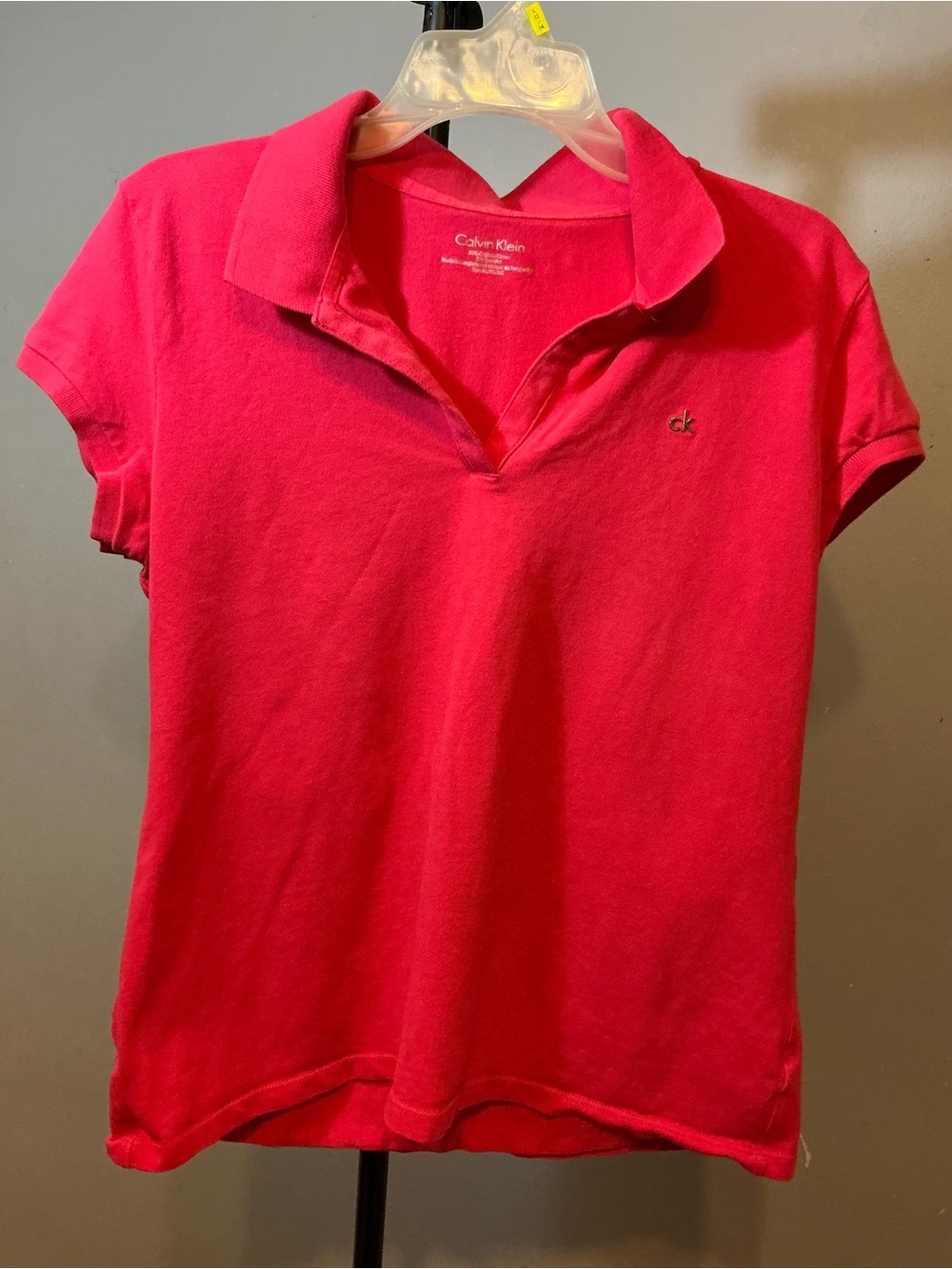 Calvin Klein Bright Pink Short-Sleeve Polo